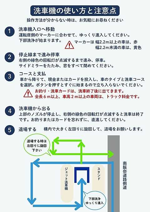 洗車機の使い方と注意点